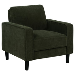 Ruth Matcha Green 3-piece Fabric Upholstered Track Arm Sofa Set - Ornate Home