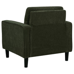 Ruth Matcha Green 3-piece Fabric Upholstered Track Arm Sofa Set - Ornate Home