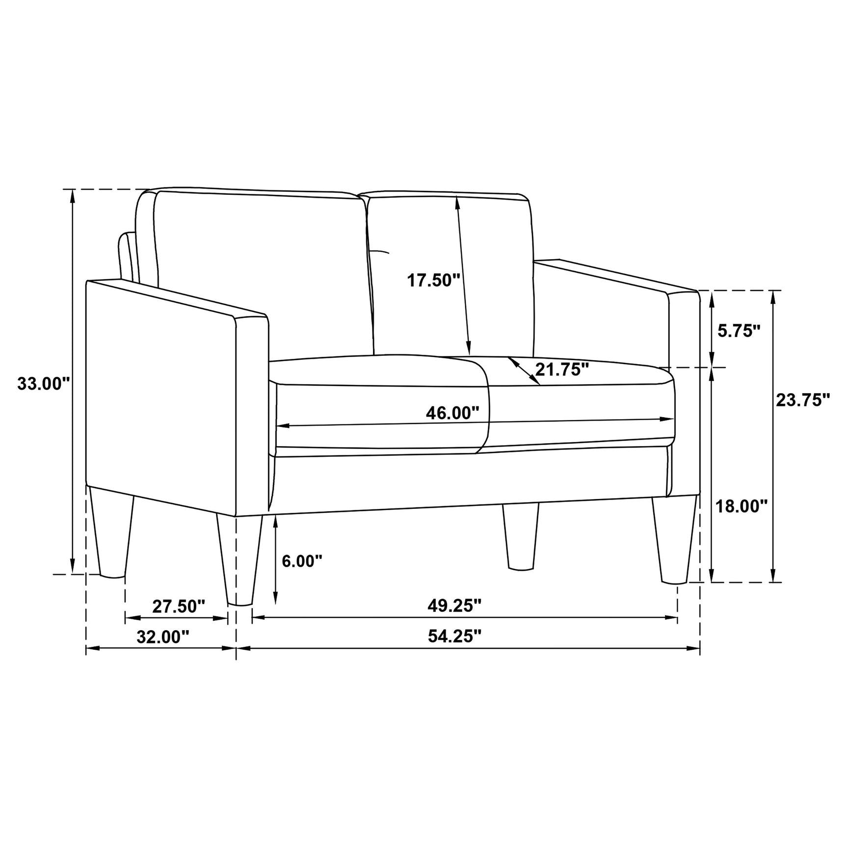 Ruth Matcha Green 3-piece Fabric Upholstered Track Arm Sofa Set - Ornate Home