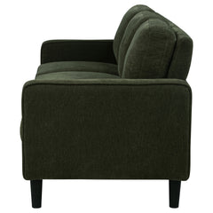 Ruth Matcha Green 77-inch Fabric Upholstered Track Arm Sofa - Ornate Home