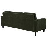 Ruth Matcha Green 77-inch Fabric Upholstered Track Arm Sofa - Ornate Home