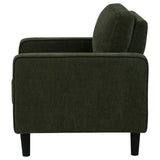 Ruth Matcha Green Fabric Upholstered Track Arm Accent Chair - Ornate Home