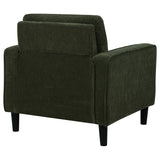 Ruth Matcha Green Fabric Upholstered Track Arm Accent Chair - Ornate Home