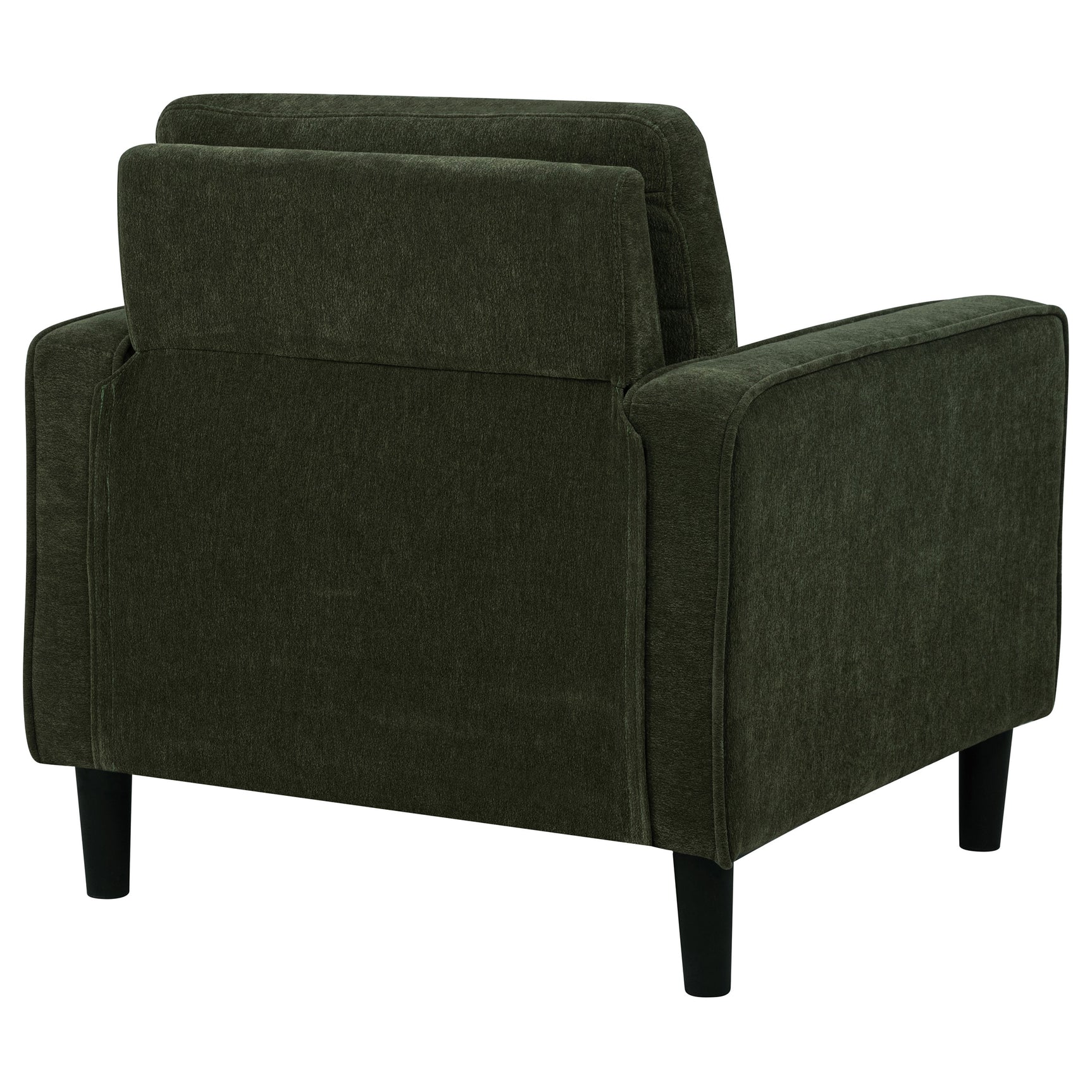 Ruth Matcha Green Fabric Upholstered Track Arm Accent Chair - Ornate Home