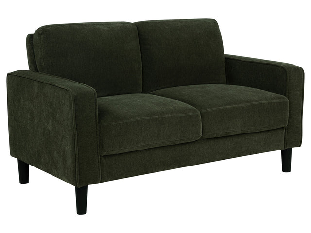 Ruth Matcha Green Fabric Upholstered Track Arm Loveseat - Ornate Home