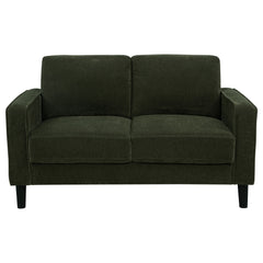 Ruth Matcha Green Fabric Upholstered Track Arm Loveseat - Ornate Home