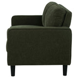 Ruth Matcha Green Fabric Upholstered Track Arm Loveseat - Ornate Home