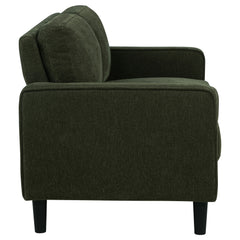 Ruth Matcha Green Fabric Upholstered Track Arm Loveseat - Ornate Home