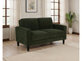 Ruth Matcha Green Fabric Upholstered Track Arm Loveseat - Ornate Home