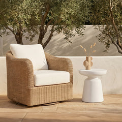 Ruth White Outdoor Side Table - Ornate Home