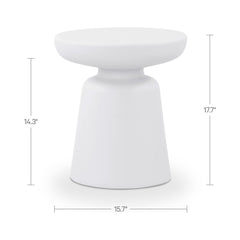 Ruth White Outdoor Side Table - Ornate Home