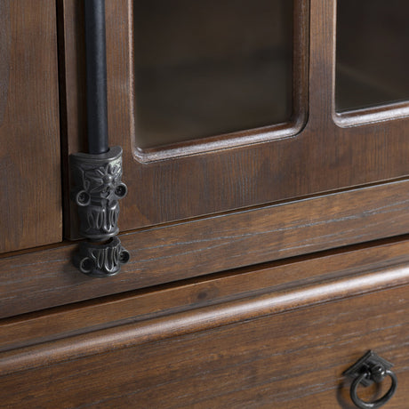 Rutherford Brown/Brown Curio Cabinet - Ornate Home