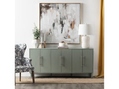 Rutherford Green/Mauve Canvas - Ornate Home