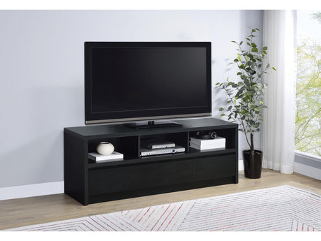 Rutland Black 59-inch 3-drawer TV Stand Media Console - Ornate Home