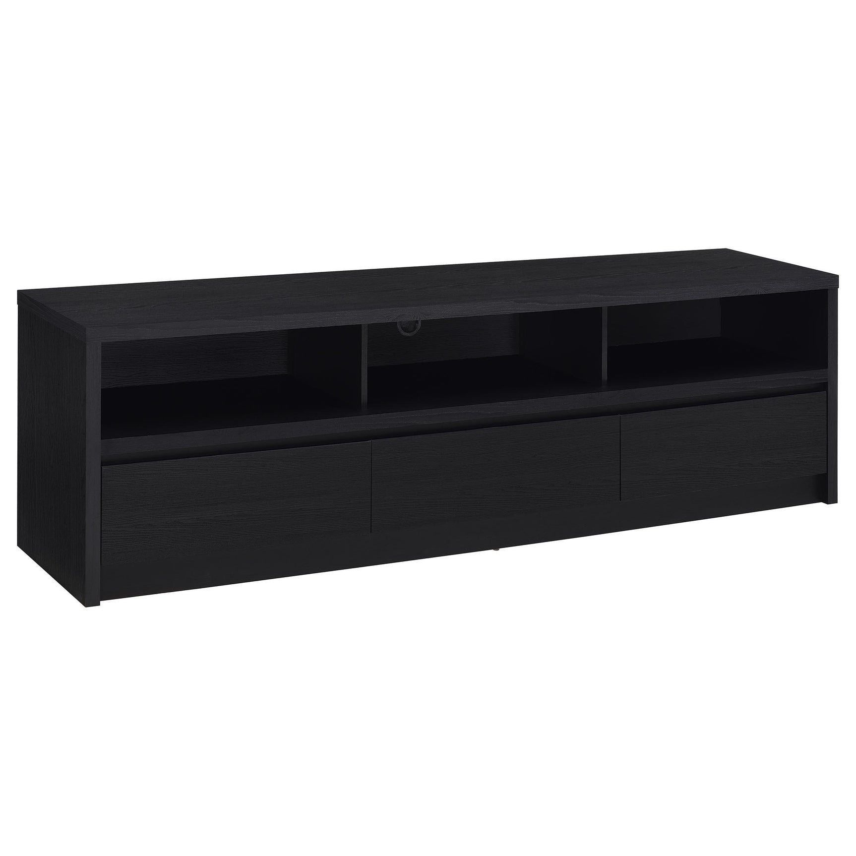 Rutland Black 78-inch 3-drawer TV Stand Media Console - Ornate Home