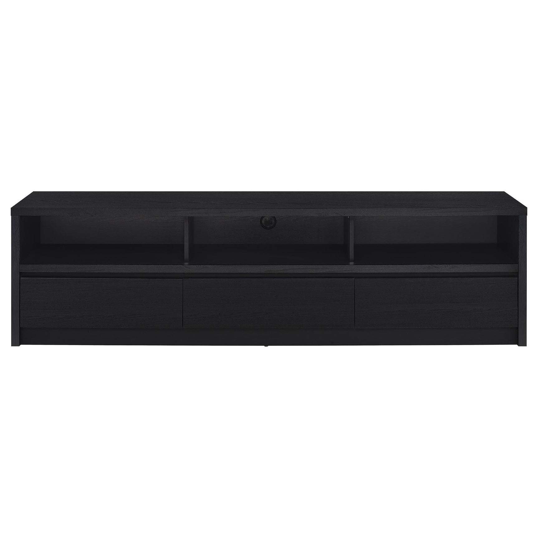 Rutland Black 78-inch 3-drawer TV Stand Media Console - Ornate Home