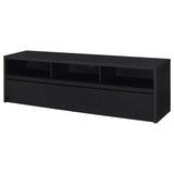 Rutland Black 78-inch 3-drawer TV Stand Media Console - Ornate Home
