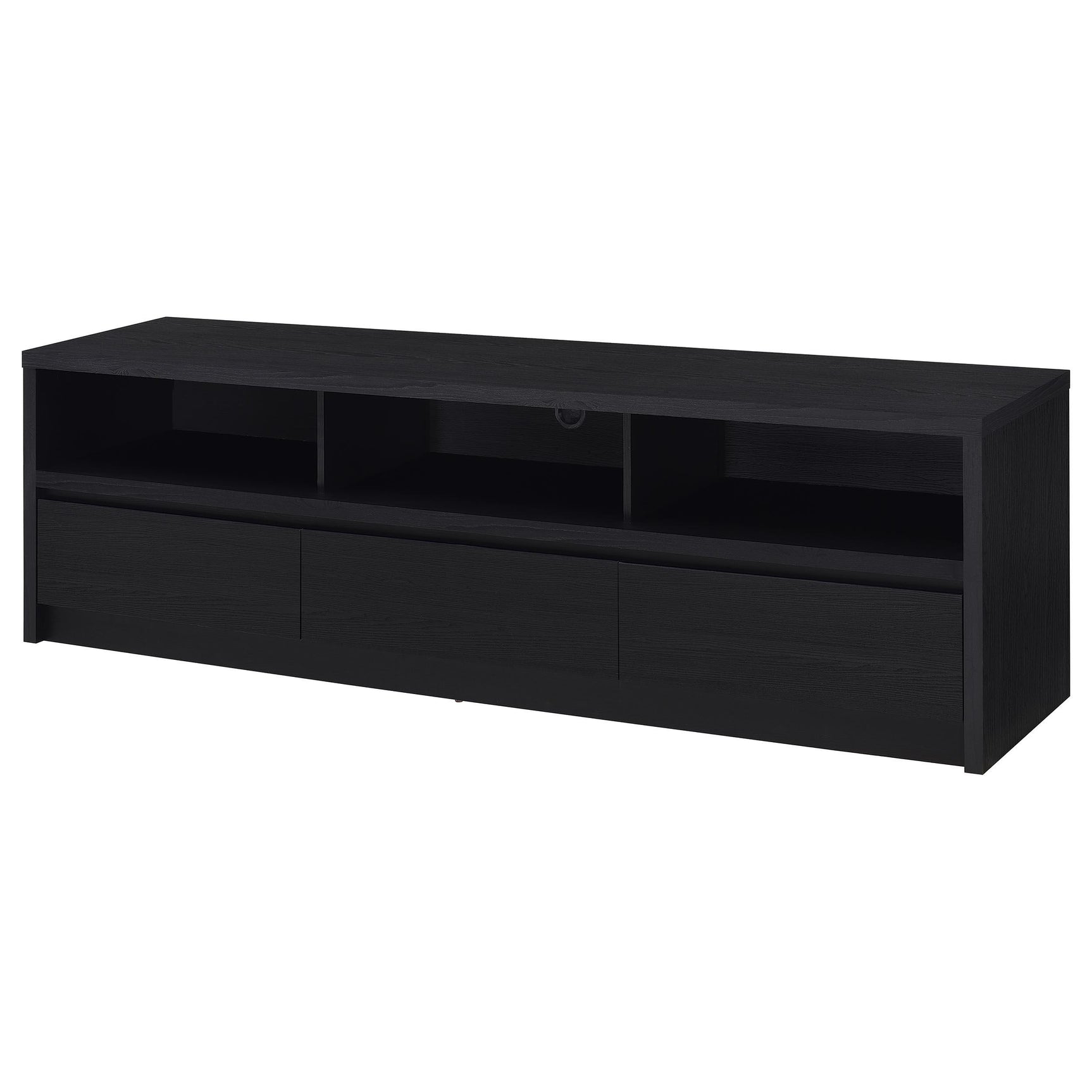 Rutland Black 78-inch 3-drawer TV Stand Media Console - Ornate Home