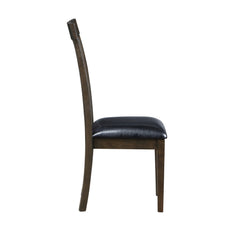 Rutland Espresso/Black Side Chair (Set of 2) - Ornate Home