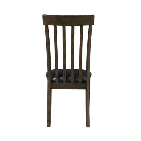 Rutland Espresso/Black Side Chair (Set of 2) - Ornate Home