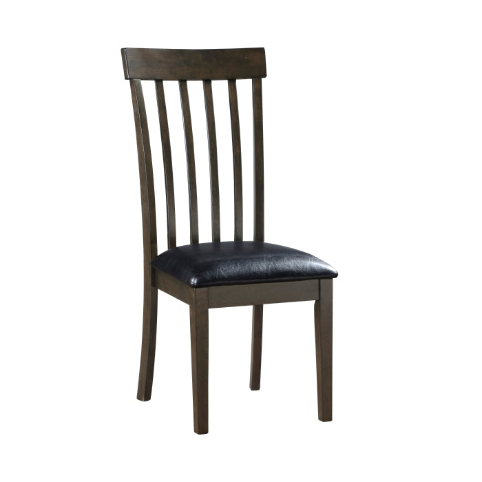 Rutland Espresso/Black Side Chair (Set of 2) - Ornate Home