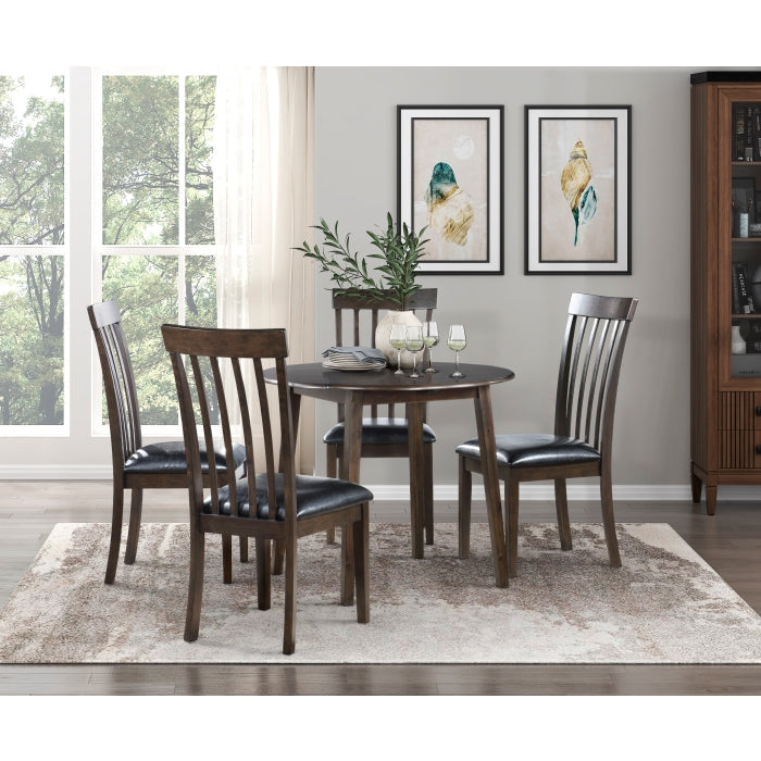 Rutland Espresso/Black Side Chair (Set of 2) - Ornate Home