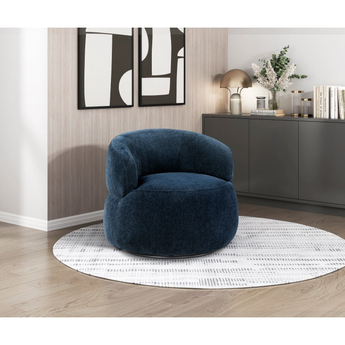 Ruvo Blue Swivel Chair - Ornate Home
