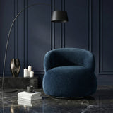 Ruvo Blue Swivel Chair - Ornate Home
