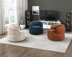Ruvo Blue Swivel Chair - Ornate Home