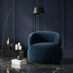 Ruvo Blue Swivel Chair - Ornate Home