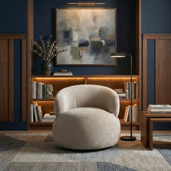 Ruvo Brown Swivel Chair - Ornate Home