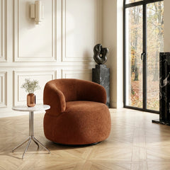 Ruvo Brown Swivel Chair - Ornate Home