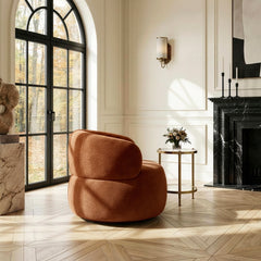 Ruvo Brown Swivel Chair - Ornate Home