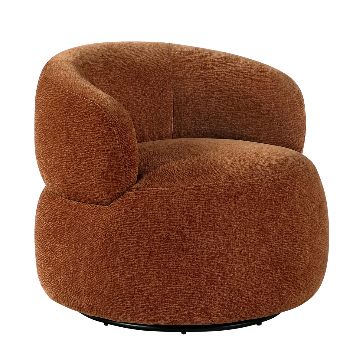 Ruvo Brown Swivel Chair - Ornate Home