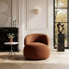 Ruvo Brown Swivel Chair - Ornate Home