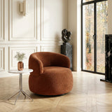 Ruvo Brown Swivel Chair - Ornate Home