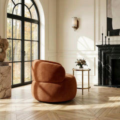 Ruvo Brown Swivel Chair - Ornate Home