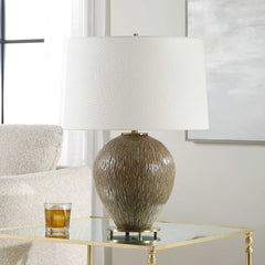 Rya Brown Ceramic Table Lamp - Ornate Home