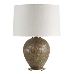 Rya Brown Ceramic Table Lamp - Ornate Home