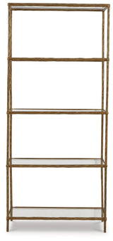 Ryandale Antique Brass Finish Bookcase (Online Special Price) - Ornate Home