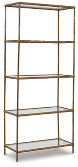Ryandale Antique Brass Finish Bookcase (Online Special Price) - Ornate Home