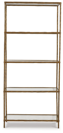 Ryandale Antique Brass Finish Bookcase - Ornate Home