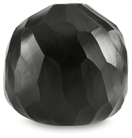 Ryanford Black Vase (Globe) - Ornate Home