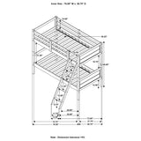 Ryder Weathered Taupe Wood Twin Over Twin Bunk Bed with Mattress - Ornate Home