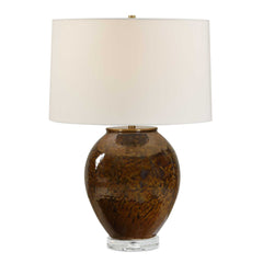 Rye Glazed Brown Table Lamp - Ornate Home