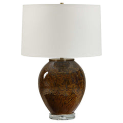 Rye Glazed Brown Table Lamp - Ornate Home
