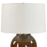 Rye Glazed Brown Table Lamp - Ornate Home