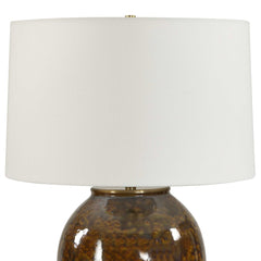 Rye Glazed Brown Table Lamp - Ornate Home