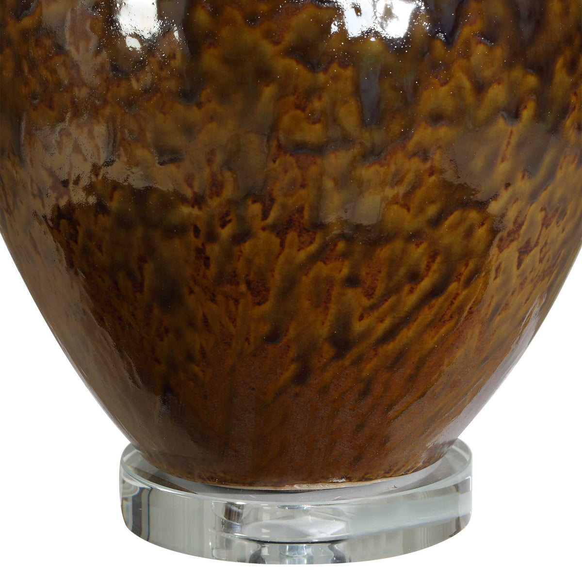 Rye Glazed Brown Table Lamp - Ornate Home