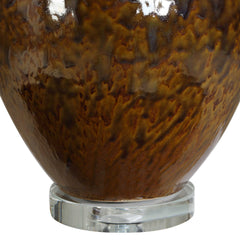 Rye Glazed Brown Table Lamp - Ornate Home